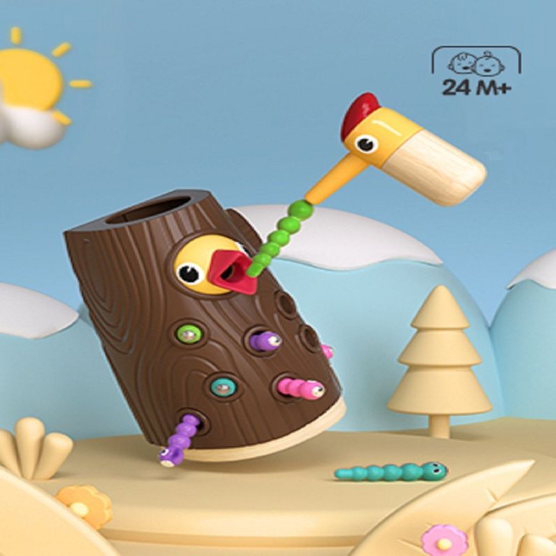 Jungen Mädchen Magnetische Vogelfütterung Spiel Für Feinmotorische Fähigkeiten Entwicklung BPA-frei