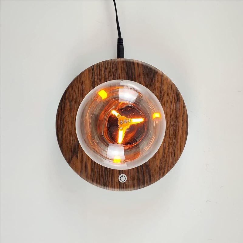 Raumdekoration Burlywood Magnetische Levitationslampe Schwebende Glühbirne Schreibtischlampe