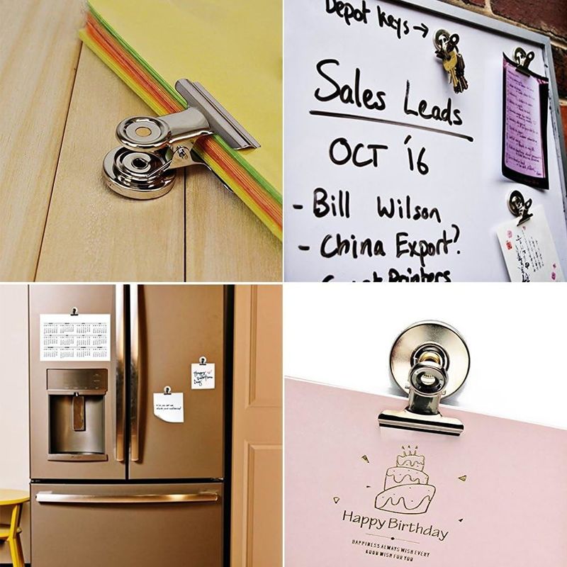 12PCS Schwerlastmagnetische Klemmen für Whiteboards Liste Anzeigepapier Befestigungen für den Unterricht
