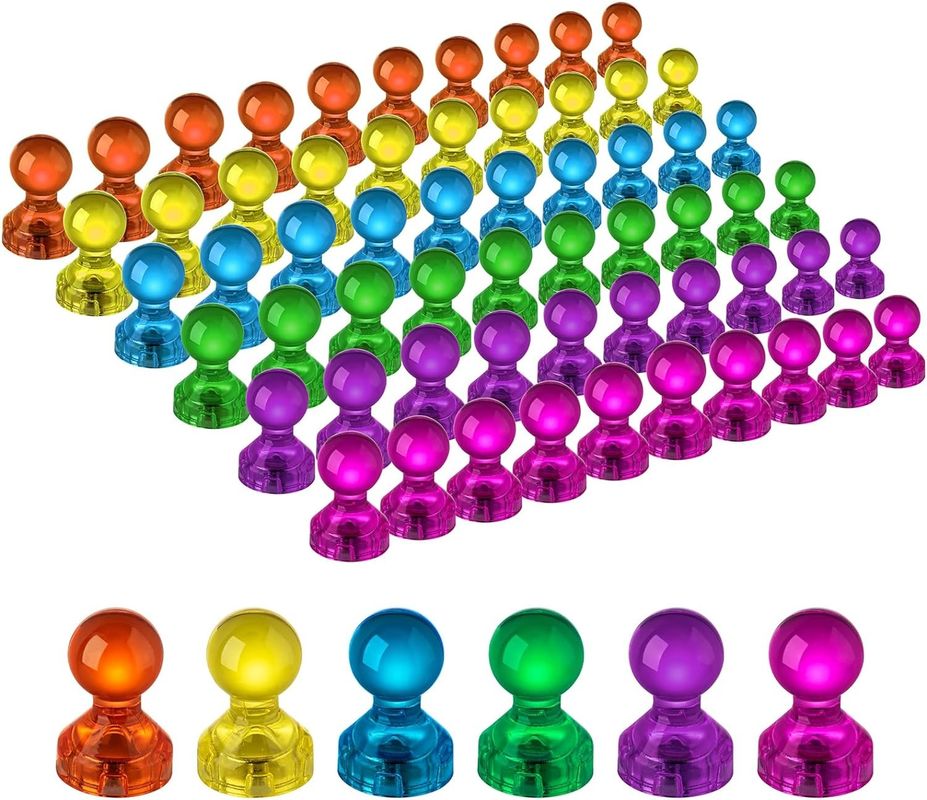 60PCS Farbenfrohe starke magnetische Thumbtacks Whiteboard Magnete für den Unterricht im Klassenzimmer