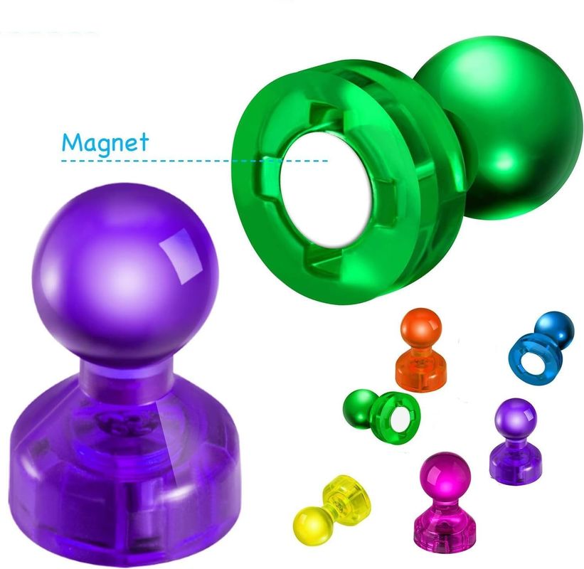 60PCS Farbenfrohe starke magnetische Thumbtacks Whiteboard Magnete für den Unterricht im Klassenzimmer