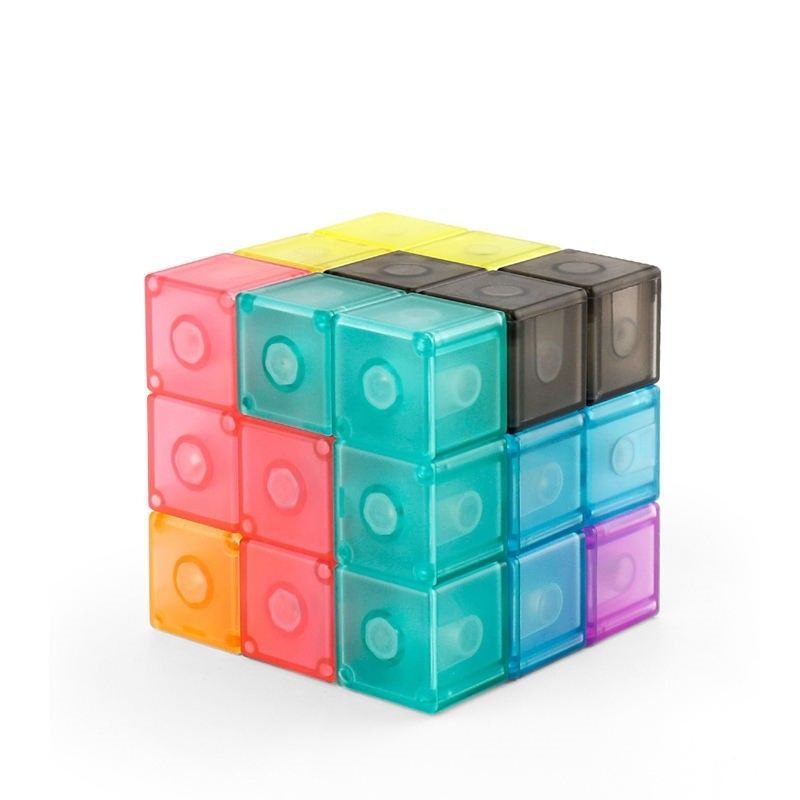 3D Magnet Rubik's Cube Magnet Puzzle Kuben Set von 7 mehreren Formen für Kinder