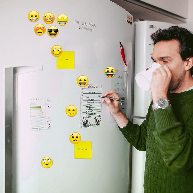 54 Stück süße Emoji-Dekorationsmagnete für Kühlschrank