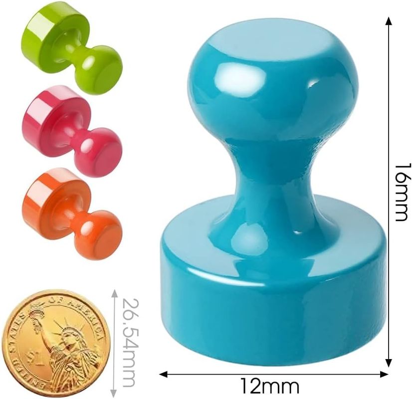 16 Stück mehrfarbige Magnet-Düpfelsticks Metallkühlschrank-Magnete für das Klassenzimmer Küche Büro