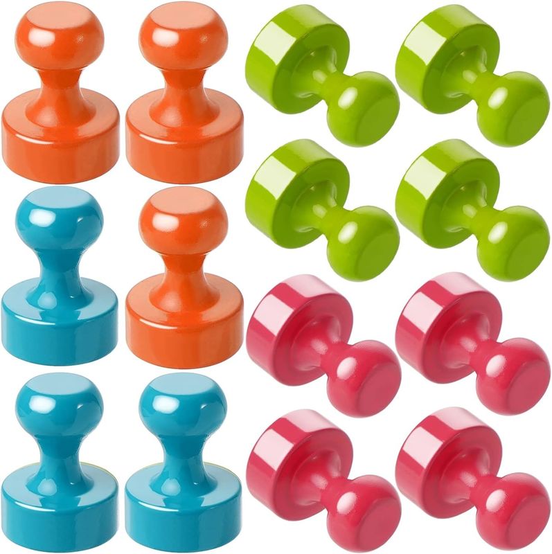 16 Stück mehrfarbige Magnet-Düpfelsticks Metallkühlschrank-Magnete für das Klassenzimmer Küche Büro