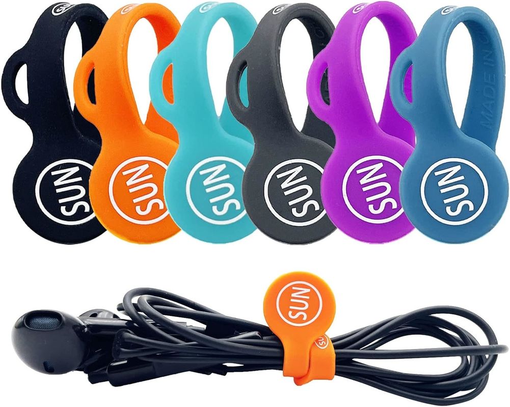 6PCS Magnetkabel-Organisator Farb-Ohrhörer-Kabelhalter für Home Office Schule