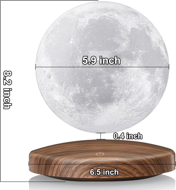 Fernbedienung Magnetische Levitationslampe 3D Schwebende Mondnachtlicht mit 3 Farben
