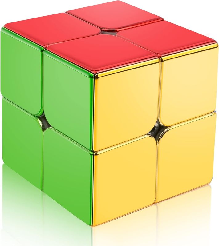 ABS Kunststoff Mini Magnetische Rubik's Cube Spiegel reflektierende 2x2 Geschwindigkeit Cube Magnetische
