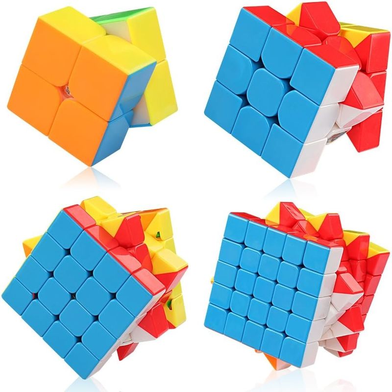 Multikolor Magnetische Rubik's Cube Set mit 2x2 3x3 4x4 5x5 Serie