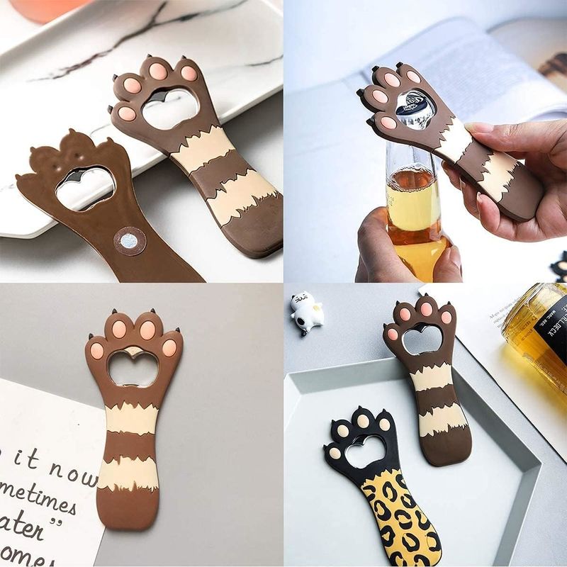 Schönes Katzenbein Bierflaschenöffner Kühlschrank Magnet für Coke Barkeeper Küchengerät