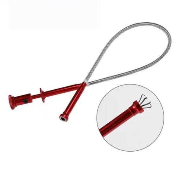 Edelstahl Flexible 2 Fuß Magnetische Pick Up Claw Grabber Tool W/LED Licht für mehrere Anwendungen angepasst