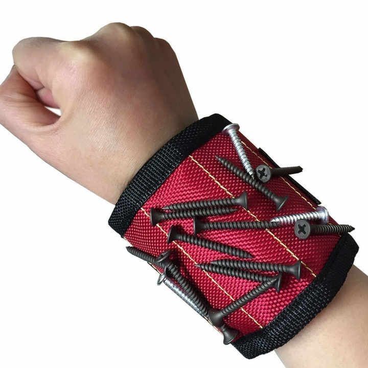 Magnetisch verstellbares Armband mit starken Magneten zur Absorption von Schrauben und Bohrstücken