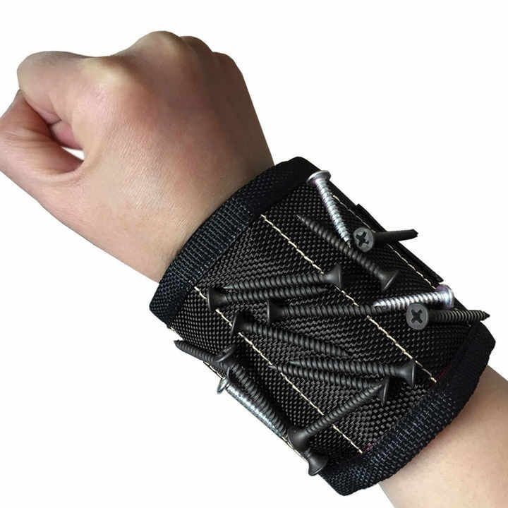 Magnetisch verstellbares Armband mit starken Magneten zur Absorption von Schrauben und Bohrstücken