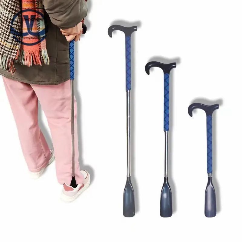 Magnetisch ausdehnbares Langgriff-Schuhehorn Teleskop-klappbares Schuhhorn für Senioren Männer Frauen und Kinder für Stiefel und Schuhe