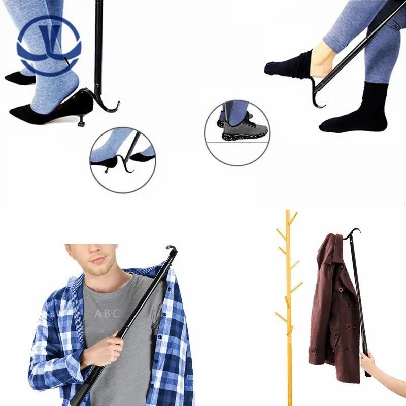 Magnetisch ausdehnbares Langgriff-Schuhehorn Teleskop-klappbares Schuhhorn für Senioren Männer Frauen und Kinder für Stiefel und Schuhe