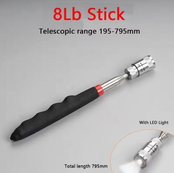 Langstrecken-Magnet-Teleskop-Aufnahme-Werkzeug mit LED-Licht und starkem Magnet