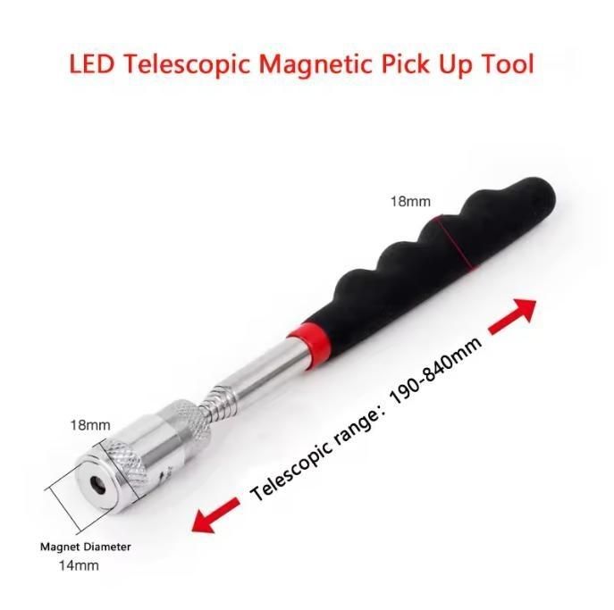 Langstrecken-Magnet-Teleskop-Aufnahme-Werkzeug mit LED-Licht und starkem Magnet