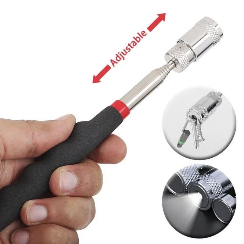 JIS-Standard Magnet-Teleskop-Pick-up-Tool mit LED-Licht für das Aufnehmen von Schrauben Nüsse Bolt