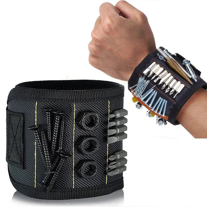Starke Magnete Armband zum Halten von Schrauben Nägel Bohrstücke Handgelenk Werkzeughalter Gürtel