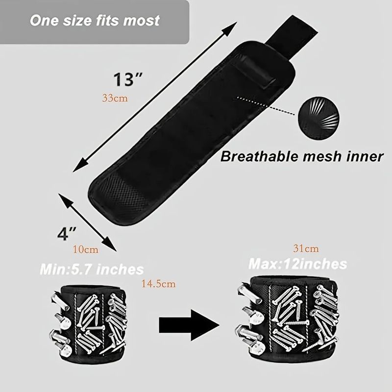 Starke Magnete Armband zum Halten von Schrauben Nägel Bohrstücke Handgelenk Werkzeughalter Gürtel