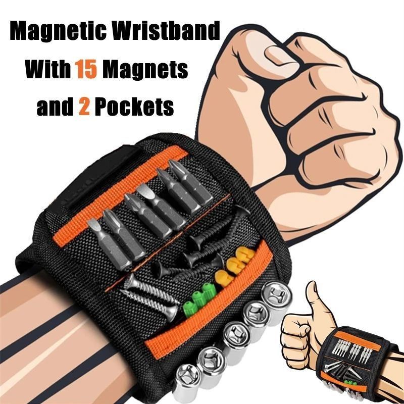 Magnetische Armbänder Werkzeuggürtel Starke Magnete zum Halten Schrauben Nägel Bohrstücke DIY