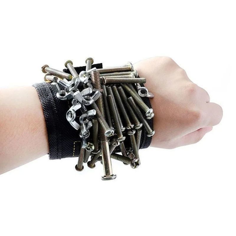 Umweltfreundliches magnetisches Armband mit starken Magneten und teleskopischem Abholwerkzeug zum Halten von Schrauben in Holzbearbeitungsvorhaben