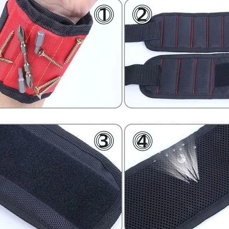Umweltfreundliches magnetisches Armband mit starken Magneten und teleskopischem Abholwerkzeug zum Halten von Schrauben in Holzbearbeitungsvorhaben