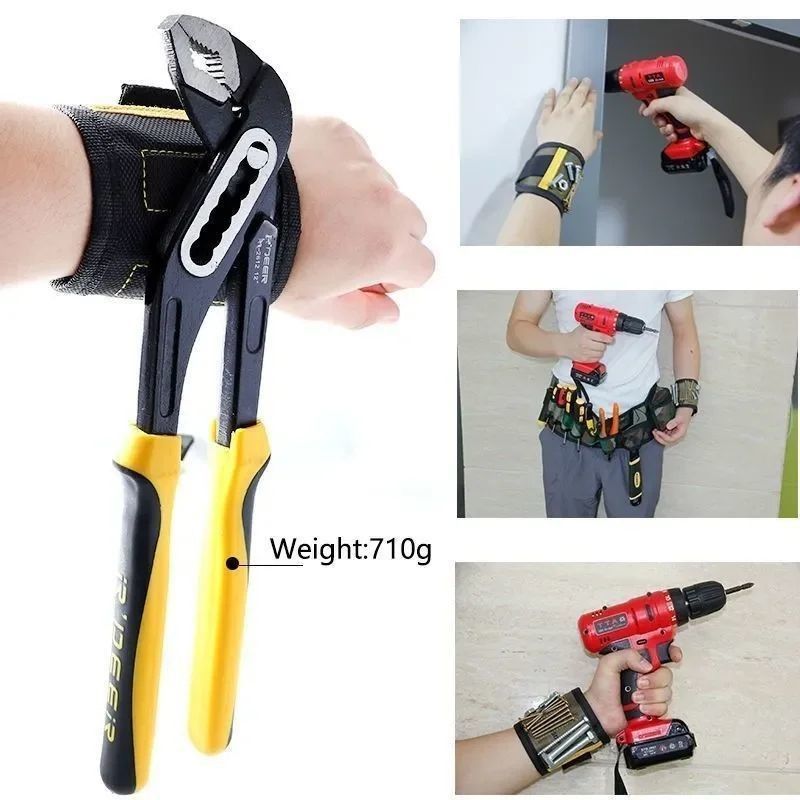 Portable Magnet Wristband Tool Kit Strong Magnet Wristband Tool Strap mit Teleskop Pickup Tool Holzbearbeitung Werkzeuge Reparatur Zubehör