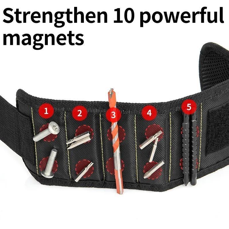 Multifunktionales Magnet-Armband Schraubtasche Tragbare Elektriker-Armbandschirm Oxford-Toole