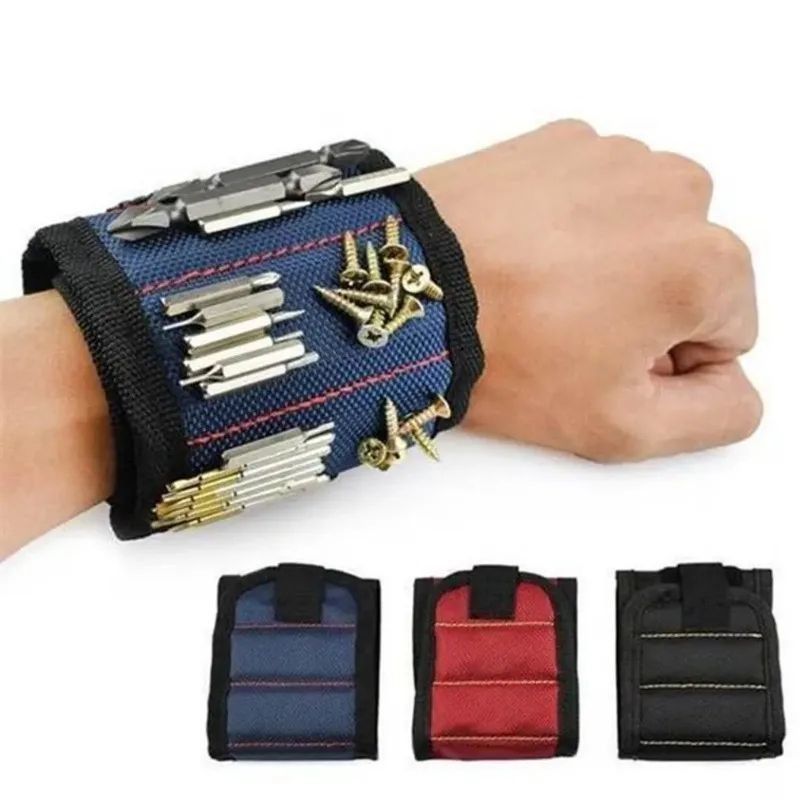 Magnetische Armband Tragbare Werkzeugtasche Magnet Elektriker Handgelenk Werkzeuggurt Schrauben Nägel Bohrstücke Armband