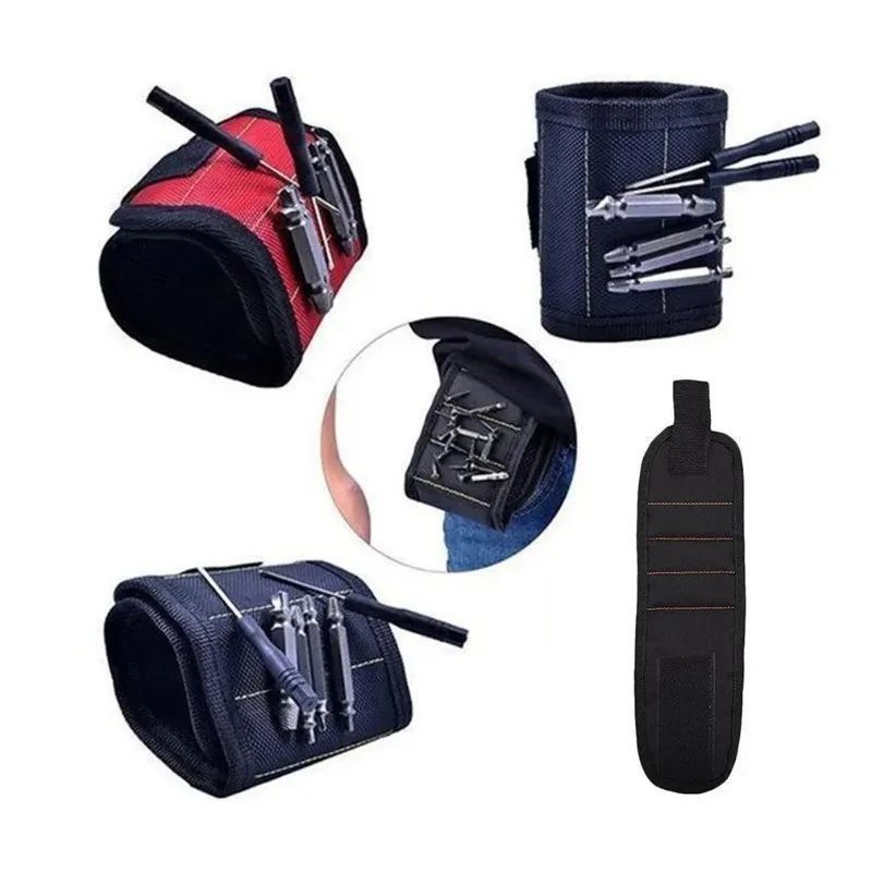 Magnetische Armband Tragbare Werkzeugtasche Magnet Elektriker Handgelenk Werkzeuggurt Schrauben Nägel Bohrstücke Armband