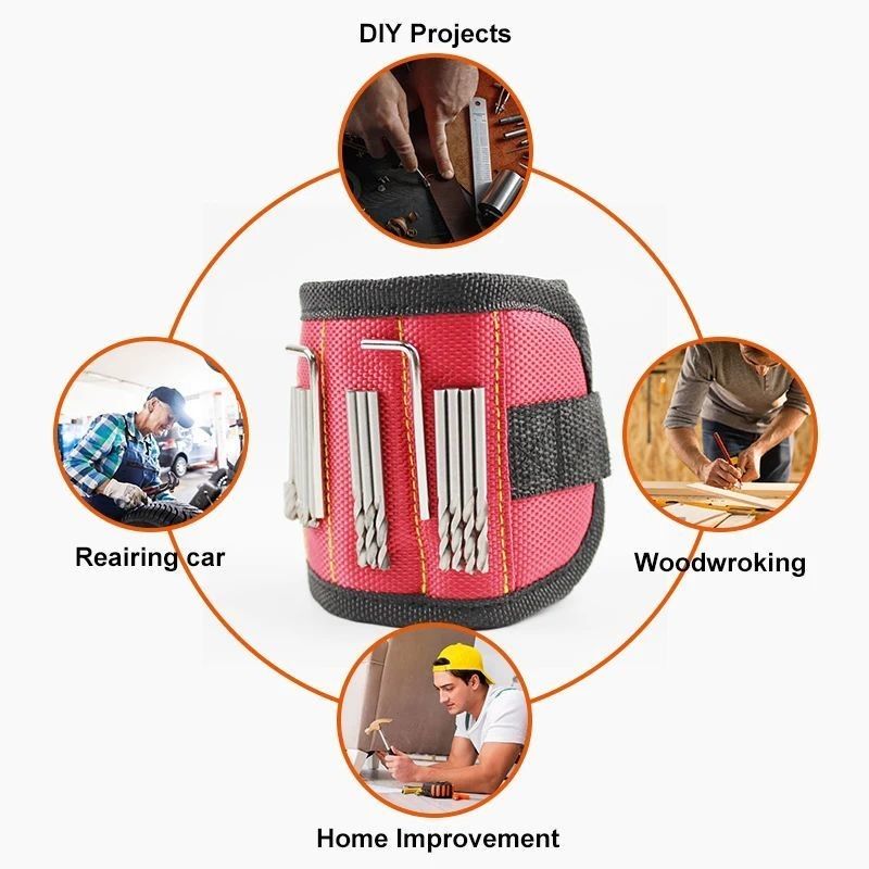 Portable Tool Bag und individuell angepasstes magnetisches Armband mit starken Magneten für Elektriker Paket Bruttogewicht 0,300 kg