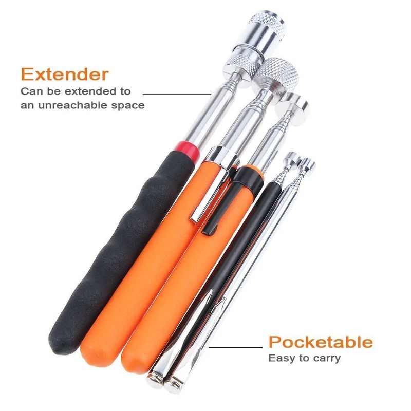 Teleskopischer Magnetstift mit leichtem tragbaren Magnet-Pick-up-Werkzeug erweiterbarer Langstrecken-Stift-Werkzeug zum Aufnehmen von Werkzeugen