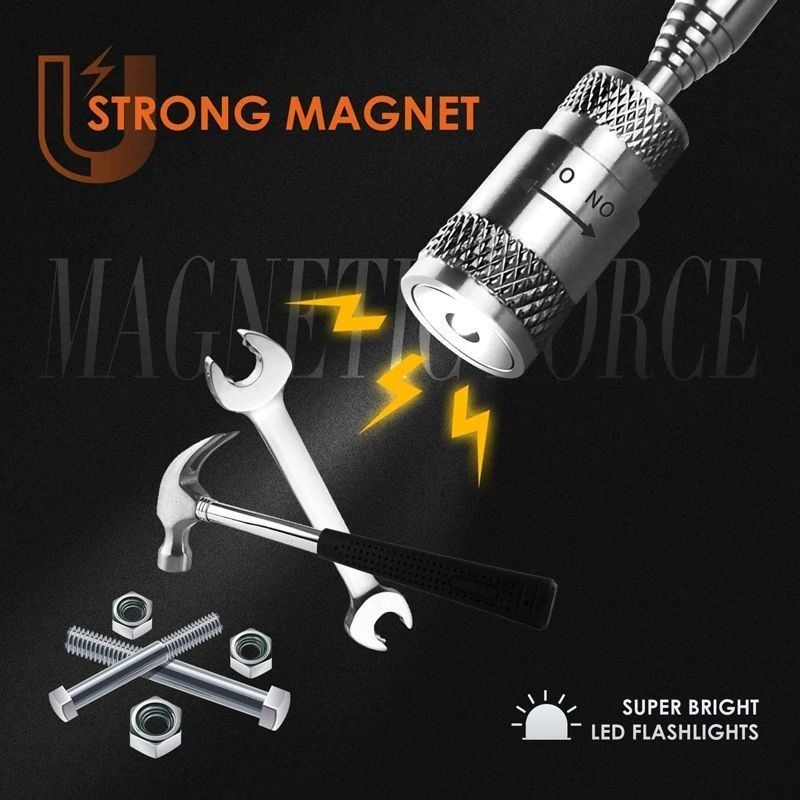 Magnetische Teleskop-Pick-up-Werkzeuge Grip LED-Licht verstellbar Ausdehnbar Langstrecken-Stift Handwerkzeug