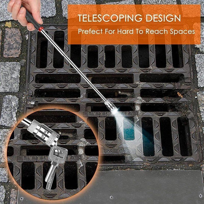 Magnetische Teleskop-Pick-up-Werkzeuge Grip LED-Licht verstellbar Ausdehnbar Langstrecken-Stift Handwerkzeug