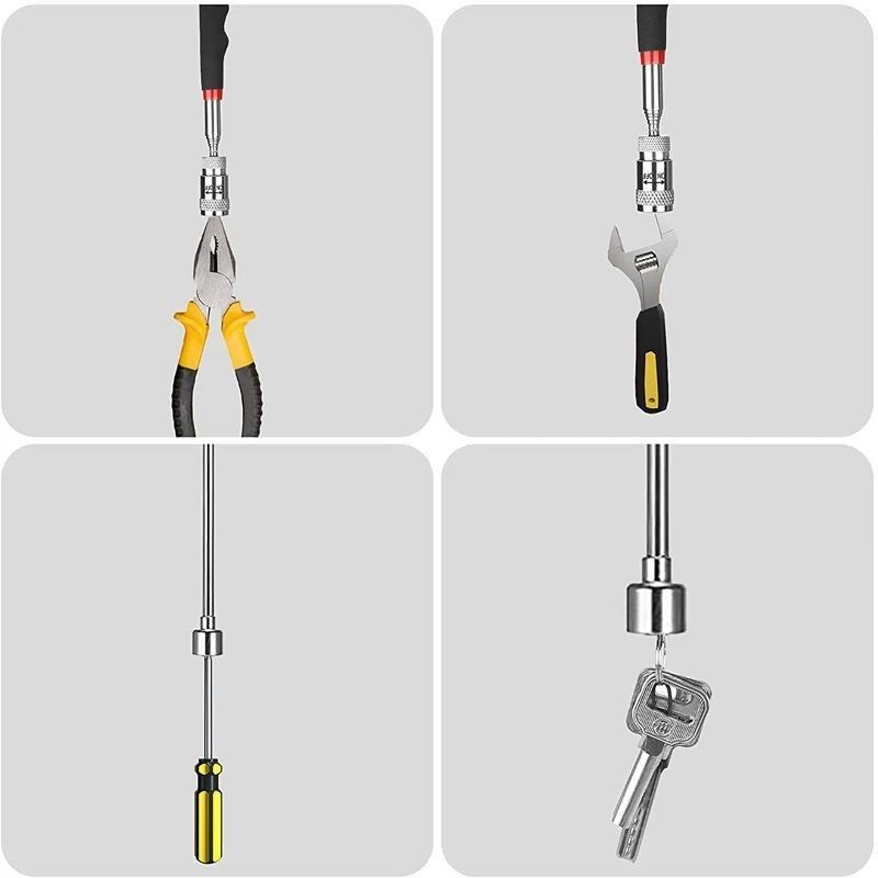Magnetische Teleskop-Pick-up-Werkzeuge Grip LED-Licht verstellbar Ausdehnbar Langstrecken-Stift Handwerkzeug