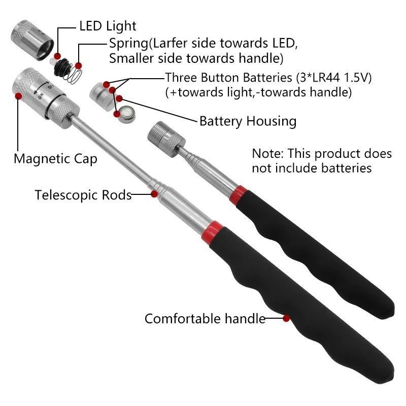 Teleskopmagnet Mini Portable Heavy Duty Magnetic Pick-up Nut Heimwerkzeuge