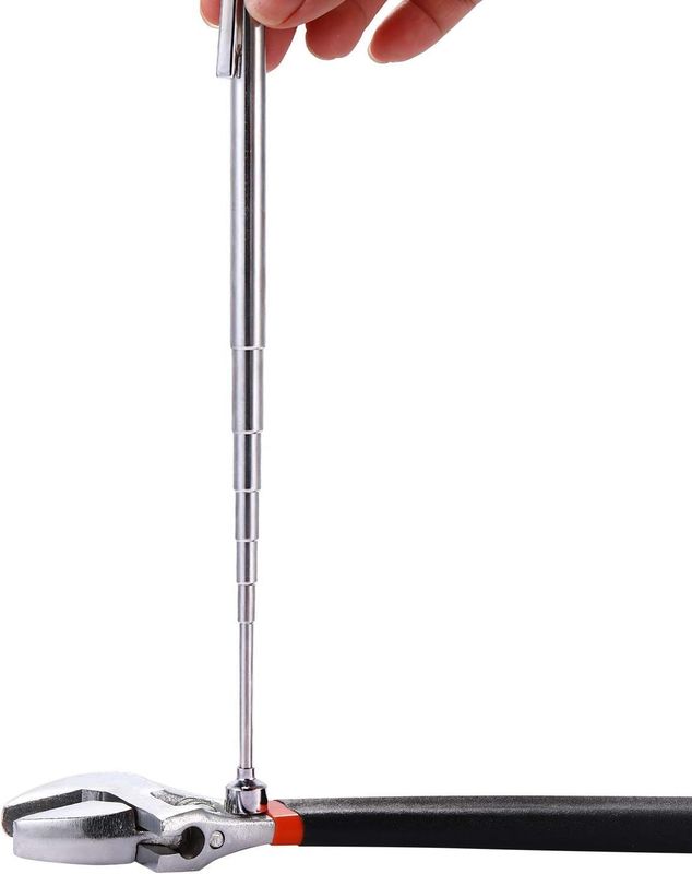 Magnetische Aufnahmegerät Teleskopische Aufnahmegestelle und 360-Grad-drehender Inspektionsspiegel mit LED-Licht