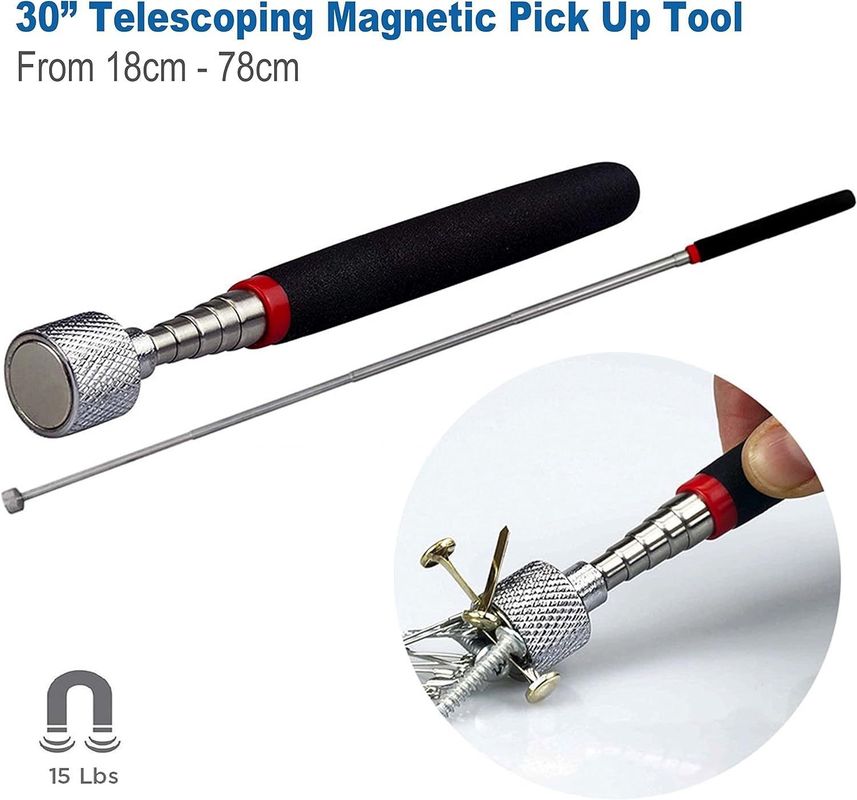 Telescoping Inspektion Spiegel Magnetische Pick-up Tool Kit mit LED-Licht für die Reparatur von Autos