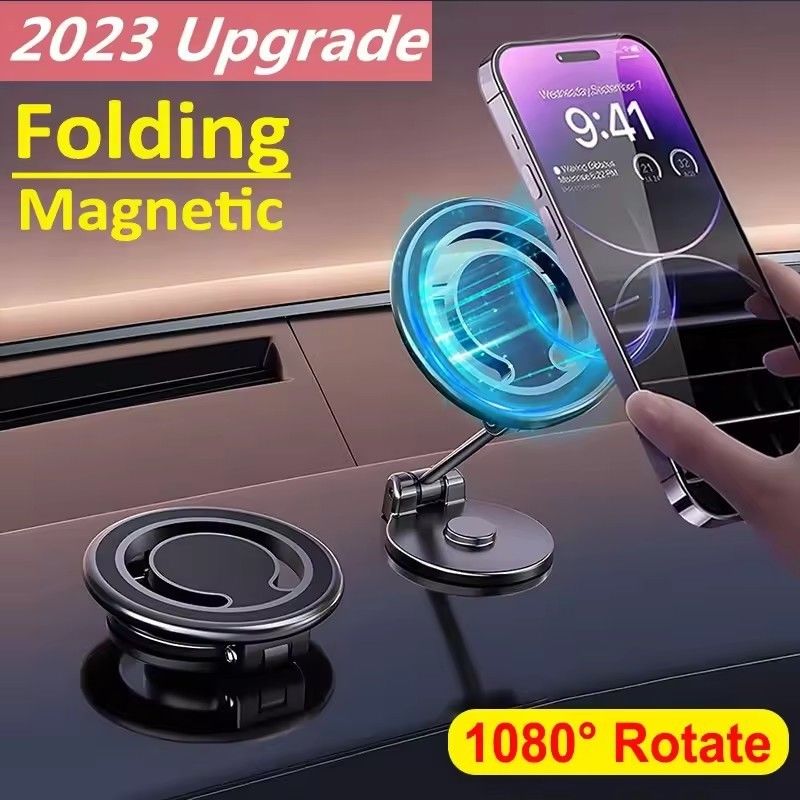 1080 Magnetische Autophone Halter Magnetische Autohalterung Montage Zelle Smartphone Unterstützung im Auto Für iPhone 15 14 13 12 11 Samsung